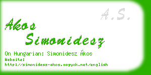 akos simonidesz business card